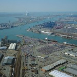 Luchtfoto Antwerpse haven